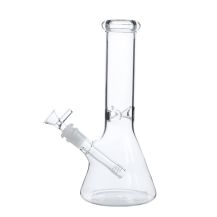 Glass Water Pipe 25.5cm, Clear Glass Design, Large Size