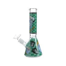 Glass Water Pipe 25cm, Glow in Dark Lion Design, Large Size