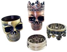 Skull Face Double Level Metal Grinder Box of 6pcs