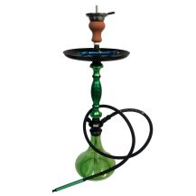 Green Large Aluminum Hookah with Charcoal Holder