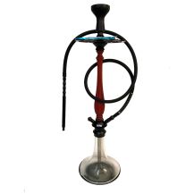 Red Large Wood Hookah with Charcoal Holder