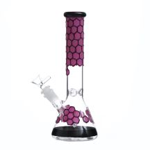 Glass Water Pipe 27cm, Hexagon Design, Extra Large Size