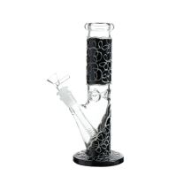 Glass Water Pipe 25cm, String Tangling Design, Medium Size